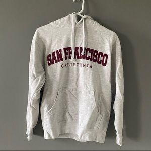 City Wear San Francisco Grey Hoodie Sweatshirt